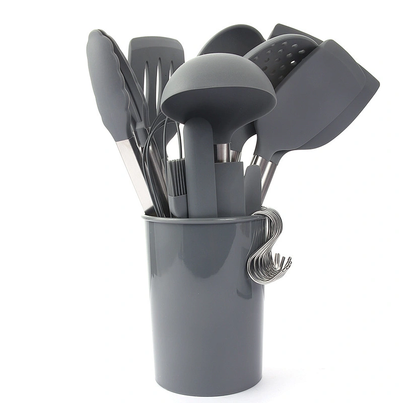Silicone Cooking Utensil Set Cookware Kitchen Utensils Set With Stainless Steel Handle 25 Pcs Kitchen Gadgets Tools Set